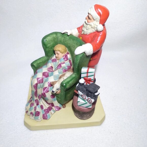 VTG Norman Rockwell Museum 1982 Collector’s Christmas Figurine Waiting for Santa - Picture 7 of 10